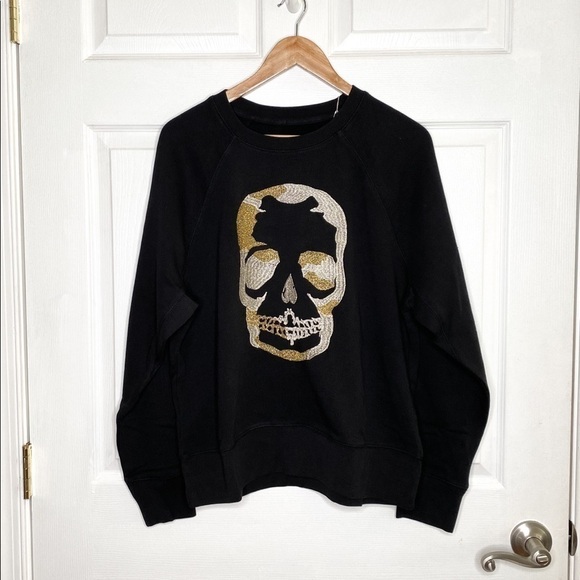 Zadig & Voltaire Skull Embroidery Sweatshirt Medium Black - Picture 3 of 9